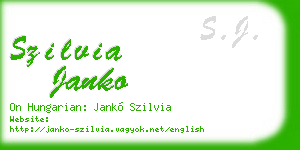 szilvia janko business card